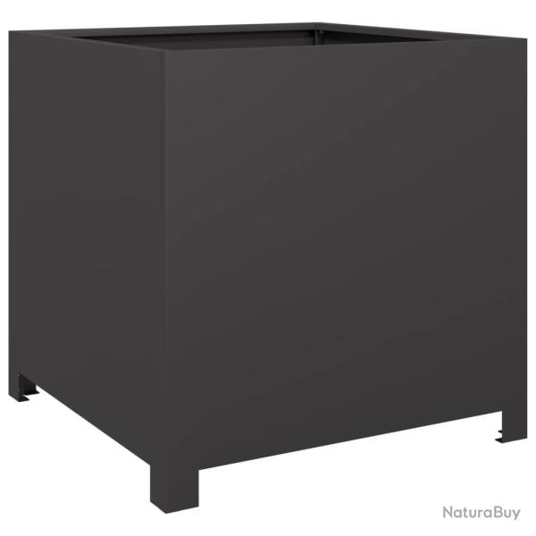 Jardini�re bac lit sur�lev� plantes fleurs terrasse jardin 50 x 50 x 50 cm acier noir 02_0037656