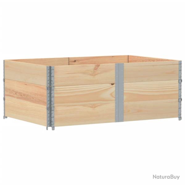 Jardini�re bac lit sur�lev� plantes fleurs terrasse jardin 150 x 100 cm bois de pin massif marron 0