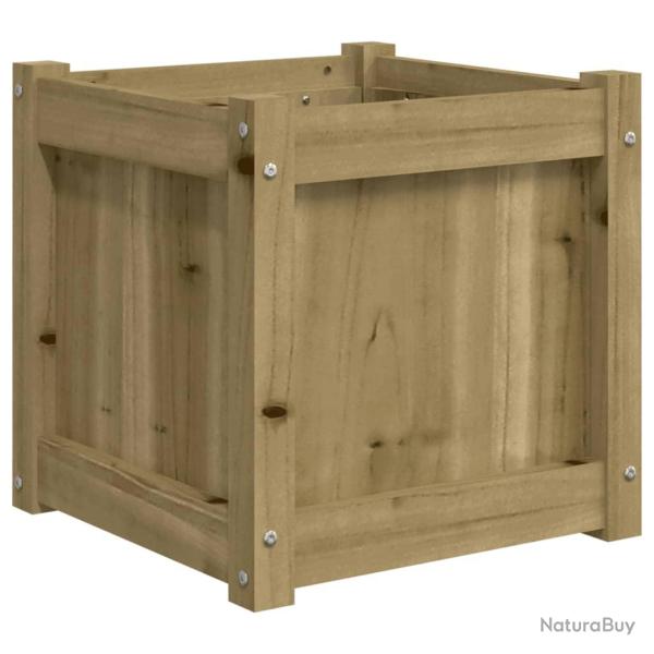 Jardini�re bac lit sur�lev� plantes fleurs terrasse jardin 40 x 40 x 40 cm bois de pin impr�gn� mar