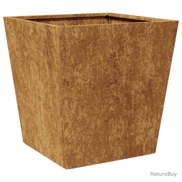 Jardini�re bac lit sur�lev� plantes fleurs terrasse jardin 40 x 40 x 40 cm acier corten Marron 02_0