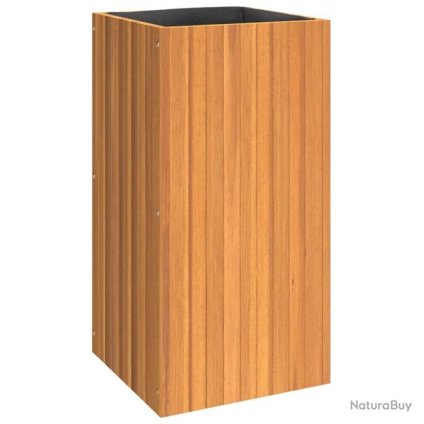 Jardini�re bac lit sur�lev� plantes fleurs terrasse jardin 45 x 45 x 90 cm bois massif d'acacia mar