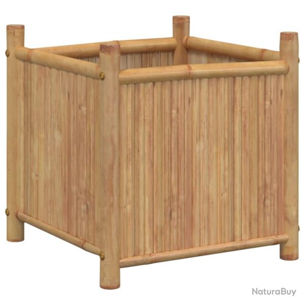 Jardini�re bac lit sur�lev� plantes fleurs terrasse jardin 50 x 50 x 50 cm bambou marron 02_0037663