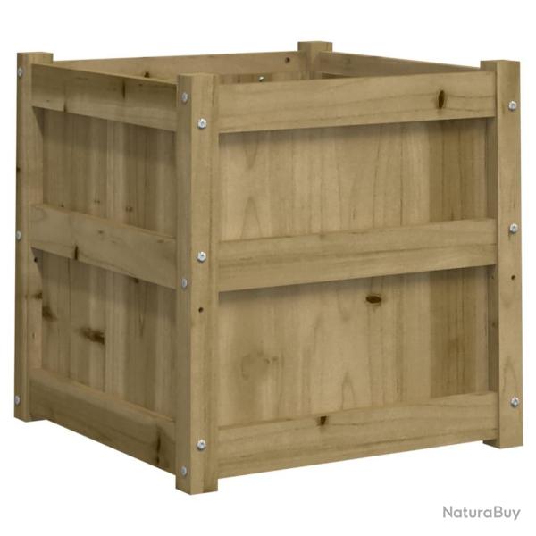 Jardini�re bac lit sur�lev� plantes fleurs terrasse jardin 50 x 50 x 50 cm bois de pin impr�gn� mar