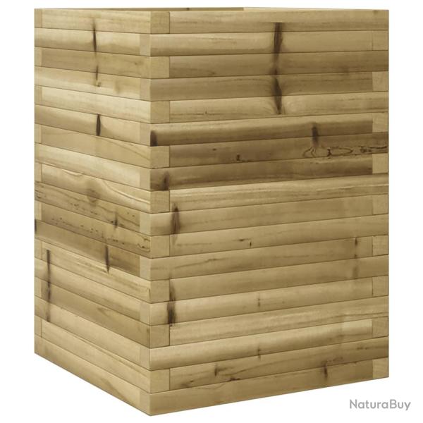 Jardini�re bac lit sur�lev� plantes fleurs terrasse jardin 50 x 50 x 68,5 cm bois de pin impr�gn� m