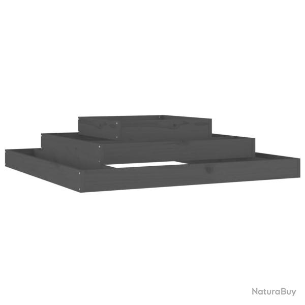 Jardini�re bac lit sur�lev� plantes fleurs terrasse jardin 110 x 110 x 27 cm bois massif de pin gri