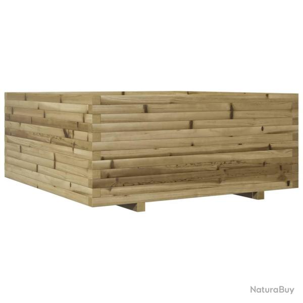 Jardini�re bac lit sur�lev� plantes fleurs terrasse jardin 110 x 110 x 49,5 cm bois de pin impr�gn�