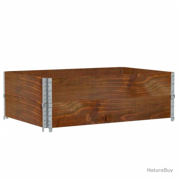 Jardini�re bac lit sur�lev� plantes fleurs terrasse jardin 120 x 80 cm bois massif de pin marron 02