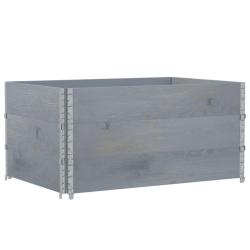 Jardini&egrave;re bac lit sur&eacute;lev&eacute; plantes fleurs terrasse jardin 120 x 80 cm bois massif de pin gris 02_0