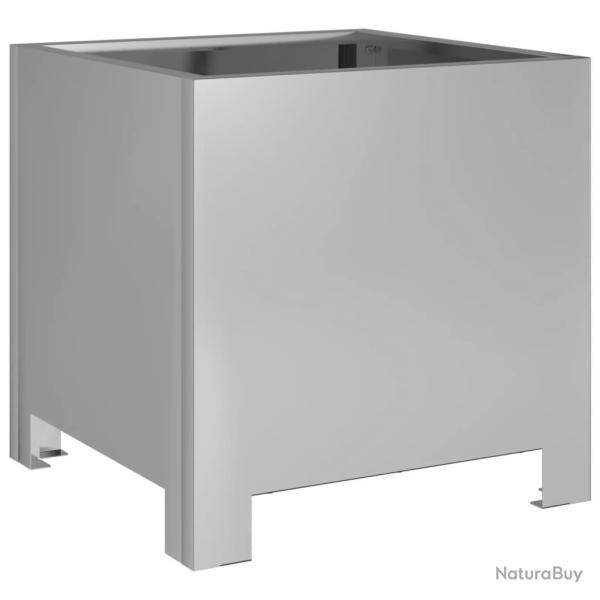 Jardini�re bac lit sur�lev� plantes fleurs terrasse jardin 30 x 30 x 30 cm acier galvanis� Argent 0