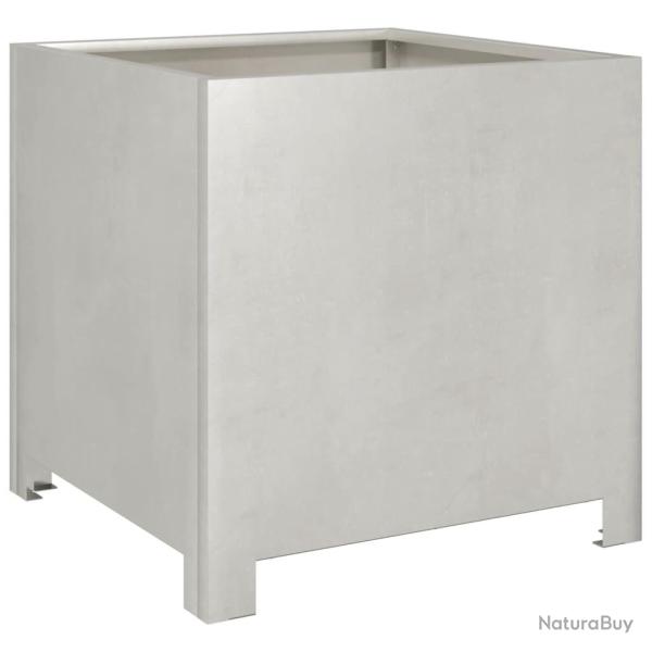 Jardini�re bac lit sur�lev� plantes fleurs terrasse jardin 40 x 40 x 40 cm acier inoxydable Argent