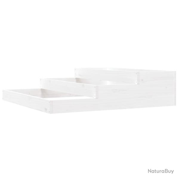 Jardini�re bac lit sur�lev� plantes fleurs terrasse jardin 107 x 107 x 27 cm bois massif de pin bla
