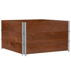Jardini&egrave;re bac lit sur&eacute;lev&eacute; plantes fleurs terrasse jardin 100 x 100 cm bois massif de pin marron 0