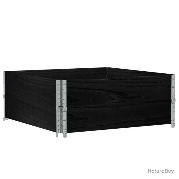Jardini�re bac lit sur�lev� plantes fleurs terrasse jardin 100 x 100 cm bois massif de pin noir 02_
