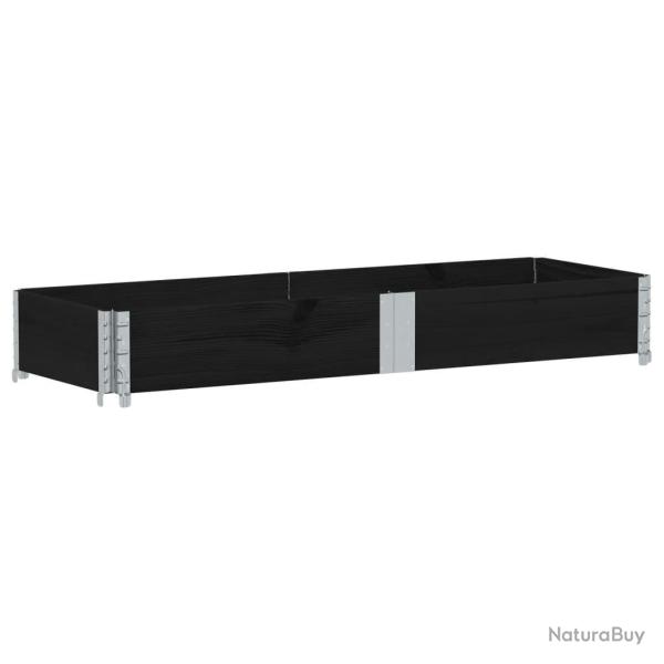 Jardini�re bac lit sur�lev� plantes fleurs terrasse jardin 150 x 50 cm bois massif de pin noir 02_0