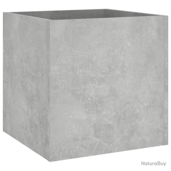 Jardini�re bac lit sur�lev� plantes fleurs terrasse jardin 40 x 40 x 40 cm bois d'ing�nierie gris 0