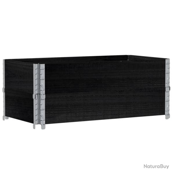 Jardini�re bac lit sur�lev� plantes fleurs terrasse jardin 100 x 50 cm bois massif de pin noir 02_0