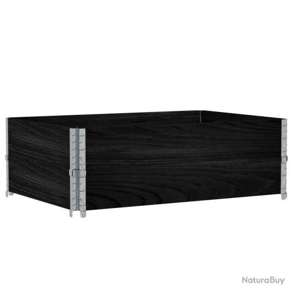 Jardini�re bac lit sur�lev� plantes fleurs terrasse jardin 120 x 80 cm bois massif de pin noir 02_0