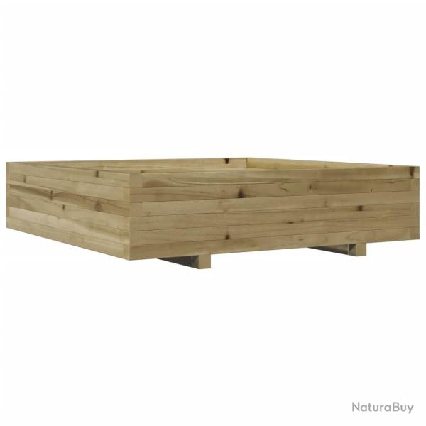 Jardini�re bac lit sur�lev� plantes fleurs terrasse jardin 100 x 100 x 26,5 cm bois de pin impr�gn�