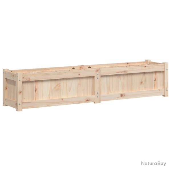 Jardini�re bac lit sur�lev� plantes fleurs terrasse jardin 150 x 31 x 31 cm bois de pin massif marr