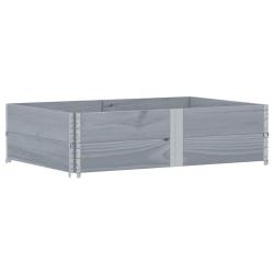 Jardini&egrave;re bac lit sur&eacute;lev&eacute; plantes fleurs terrasse jardin 150 x 100 cm bois de pin massif gris 02_