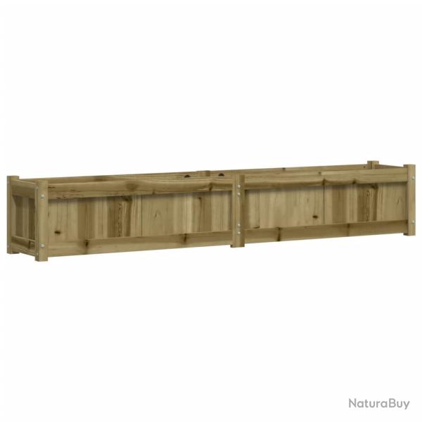 Jardini�re bac lit sur�lev� plantes fleurs terrasse jardin 180 x 31 x 31 cm bois de pin impr�gn� ma