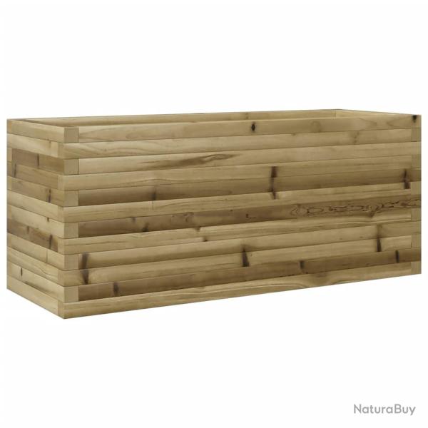 Jardini�re bac lit sur�lev� plantes fleurs terrasse jardin 110 x 40 x 45,5 cm bois de pin impr�gn�