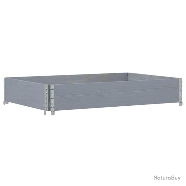 Jardini�re bac lit sur�lev� plantes fleurs terrasse jardin 120 x 80 cm bois massif de pin gris 02_0