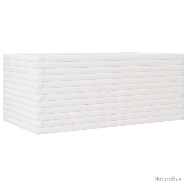 Jardini�re bac lit sur�lev� plantes fleurs terrasse jardin 110 x 60 x 45,5 cm bois de pin massif bl