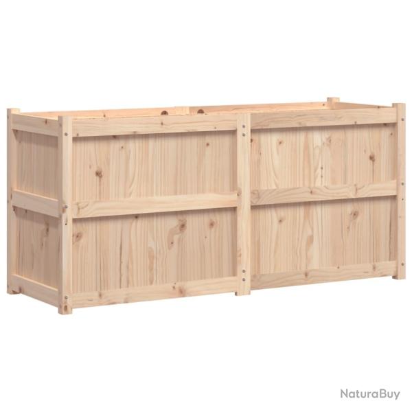 Jardini�re bac lit sur�lev� plantes fleurs terrasse jardin 150 x 50 x 70 cm bois de pin massif marr