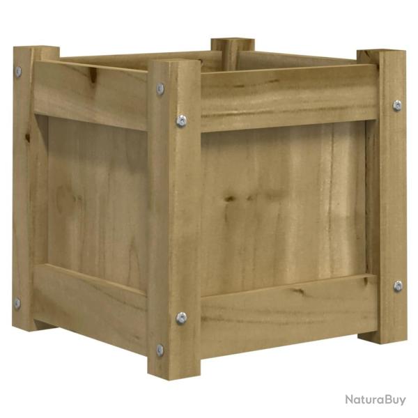 Jardini�re bac lit sur�lev� plantes fleurs terrasse jardin 31 x 31 x 31 cm bois de pin impr�gn� mar