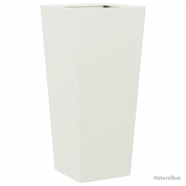 Jardinire bac lit surlev plantes fleurs terrasse jardin 35 x 35 x 75 cm acier blanc 02_0037512