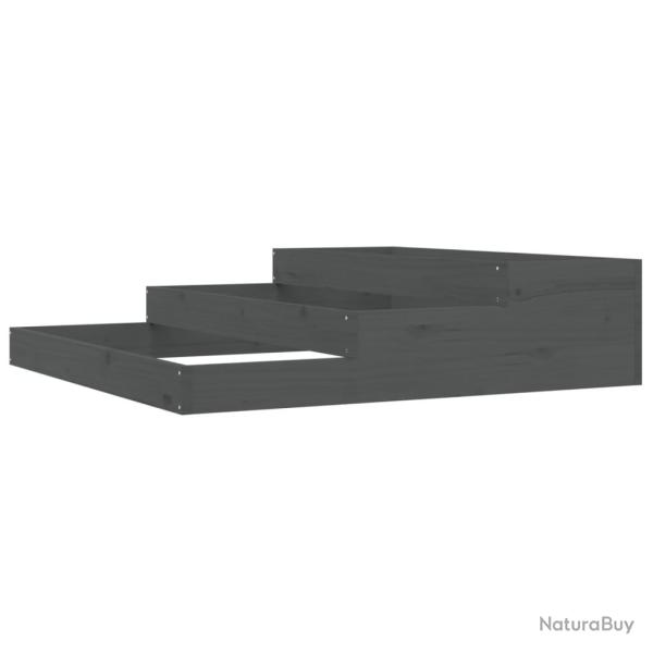 Jardini�re bac lit sur�lev� plantes fleurs terrasse jardin 107 x 107 x 27 cm bois massif de pin gri