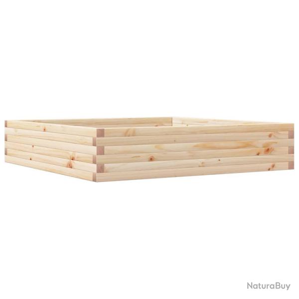 Jardini�re bac lit sur�lev� plantes fleurs terrasse jardin 110 x 110 x 23 cm bois de pin massif mar