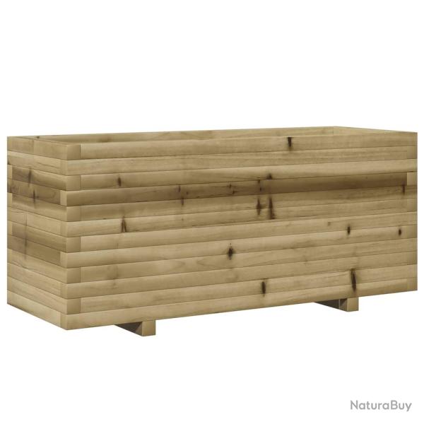 Jardini�re bac lit sur�lev� plantes fleurs terrasse jardin 110 x 40 x 49,5 cm bois de pin impr�gn�