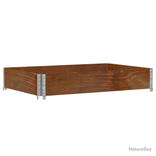 Jardini�re bac lit sur�lev� plantes fleurs terrasse jardin 120 x 80 cm bois massif de pin marron 02