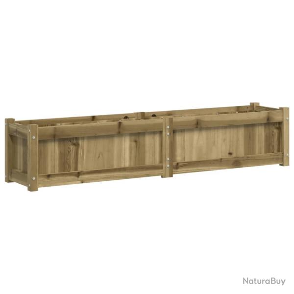 Jardini�re bac lit sur�lev� plantes fleurs terrasse jardin 150 x 31 x 31 cm bois de pin impr�gn� ma