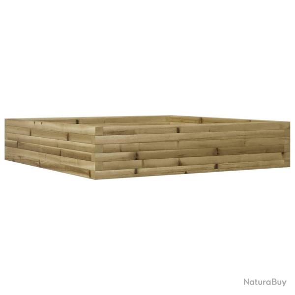Jardini�re bac lit sur�lev� plantes fleurs terrasse jardin 110 x 110 x 23 cm bois de pin impr�gn� m