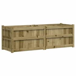 Jardini&egrave;re bac lit sur&eacute;lev&eacute; plantes fleurs terrasse jardin 150 x 50 x 50 cm bois de pin impr&eacute;gn&eacute; ma