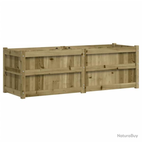 Jardini�re bac lit sur�lev� plantes fleurs terrasse jardin 150 x 50 x 50 cm bois de pin impr�gn� ma