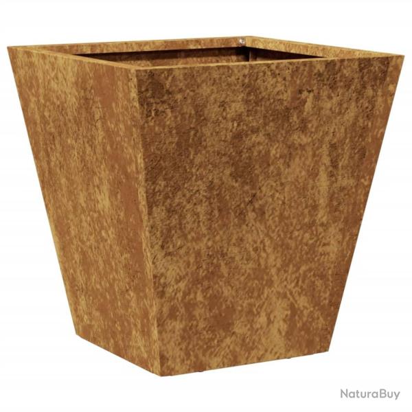 Jardini�re bac lit sur�lev� plantes fleurs terrasse jardin 30 x 30 x 30 cm acier corten Marron 02_0