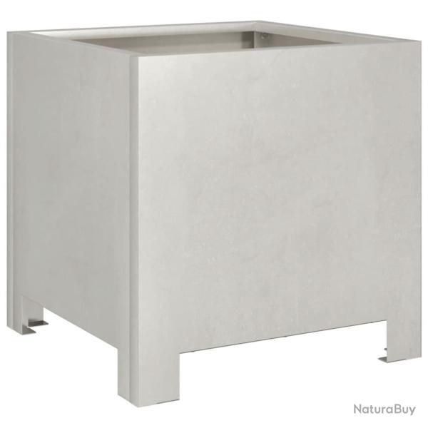 Jardini�re bac lit sur�lev� plantes fleurs terrasse jardin 30 x 30 x 30 cm acier inoxydable Argent