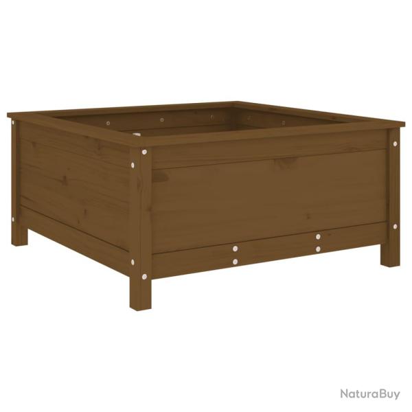 Jardini�re bac lit sur�lev� plantes fleurs terrasse jardin 82,5 x 82,5 x 39 cm bois massif de pin m