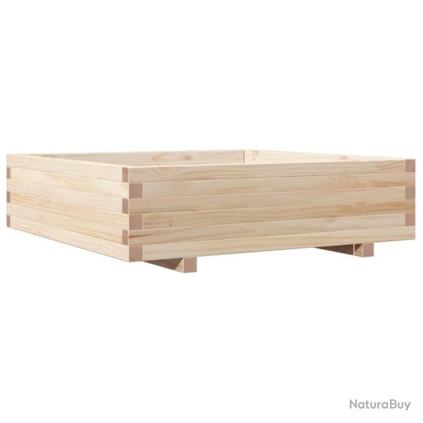 Jardini�re bac lit sur�lev� plantes fleurs terrasse jardin 90 x 90 x 26,5 cm bois de pin massif mar