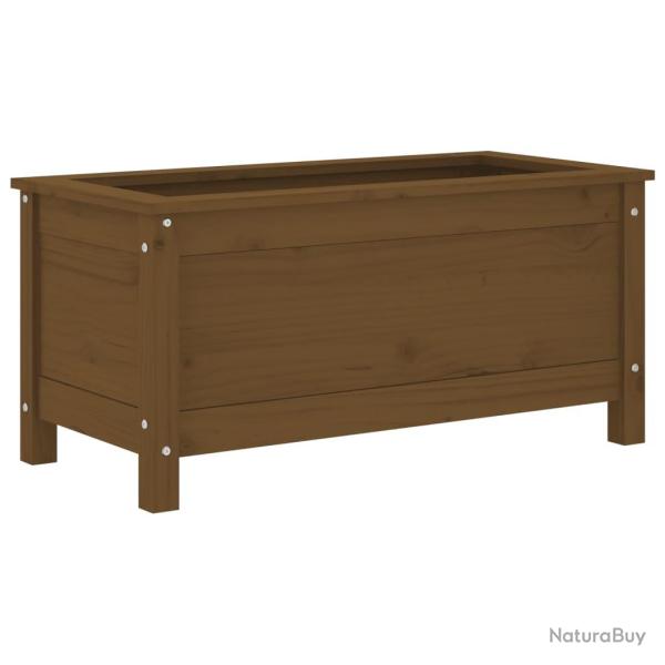 Jardini�re bac lit sur�lev� plantes fleurs terrasse jardin 82,5 x 40 x 39 cm bois massif de pin mar