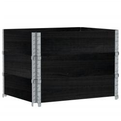 Jardini&egrave;re bac lit sur&eacute;lev&eacute; plantes fleurs terrasse jardin 80 x 60 cm bois massif de pin noir 02_00