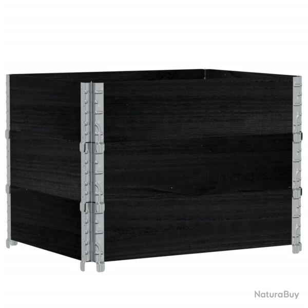 Jardini�re bac lit sur�lev� plantes fleurs terrasse jardin 80 x 60 cm bois massif de pin noir 02_00
