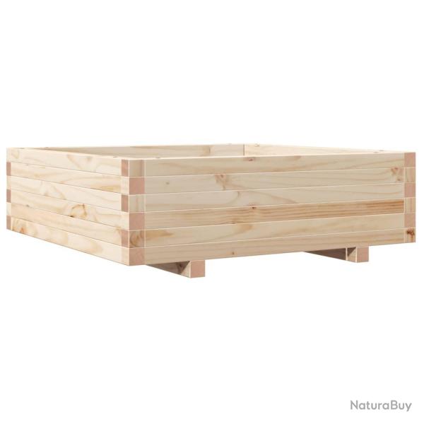 Jardini�re bac lit sur�lev� plantes fleurs terrasse jardin 80 x 80 x 26,5 cm bois de pin massif mar