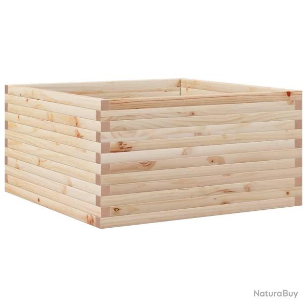 Jardini�re bac lit sur�lev� plantes fleurs terrasse jardin 90 x 90 x 46 cm bois de pin massif marro