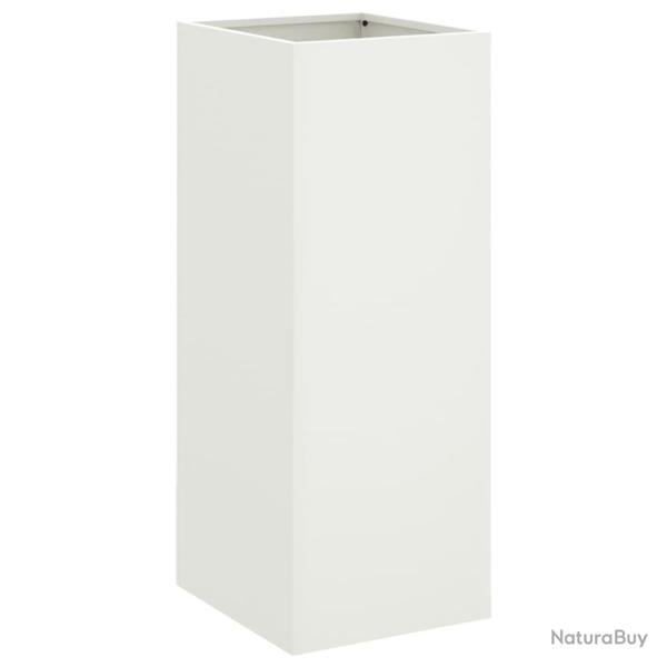 Jardini�re bac lit sur�lev� plantes fleurs terrasse jardin 32 x 29 x 75 cm acier blanc 02_0037502