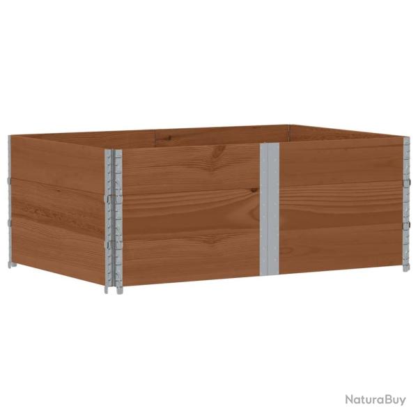 Jardini�re bac lit sur�lev� plantes fleurs terrasse jardin 150 x 100 cm bois massif de pin marron 0